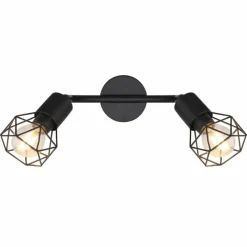 Luminaires Globo Lighting Spot Globo XARA I Noir, 2 lumières* Spots Et Projecteurs