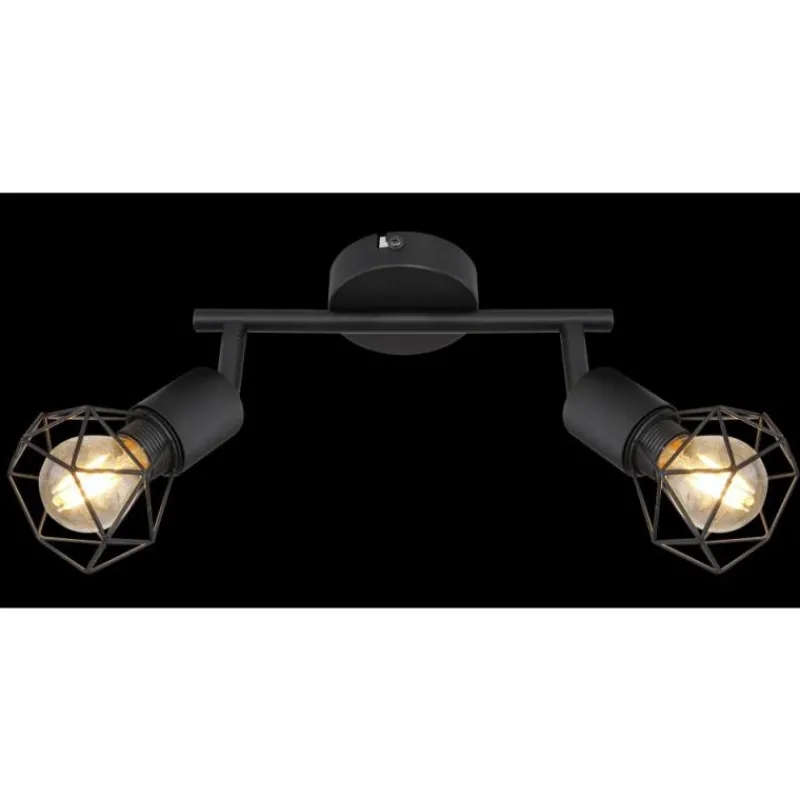 Luminaires Globo Lighting Spot Globo XARA I Noir, 2 lumières* Spots Et Projecteurs