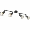 Luminaires Globo Lighting Spot Globo XARA I Noir, 4 lumières* Spots Et Projecteurs