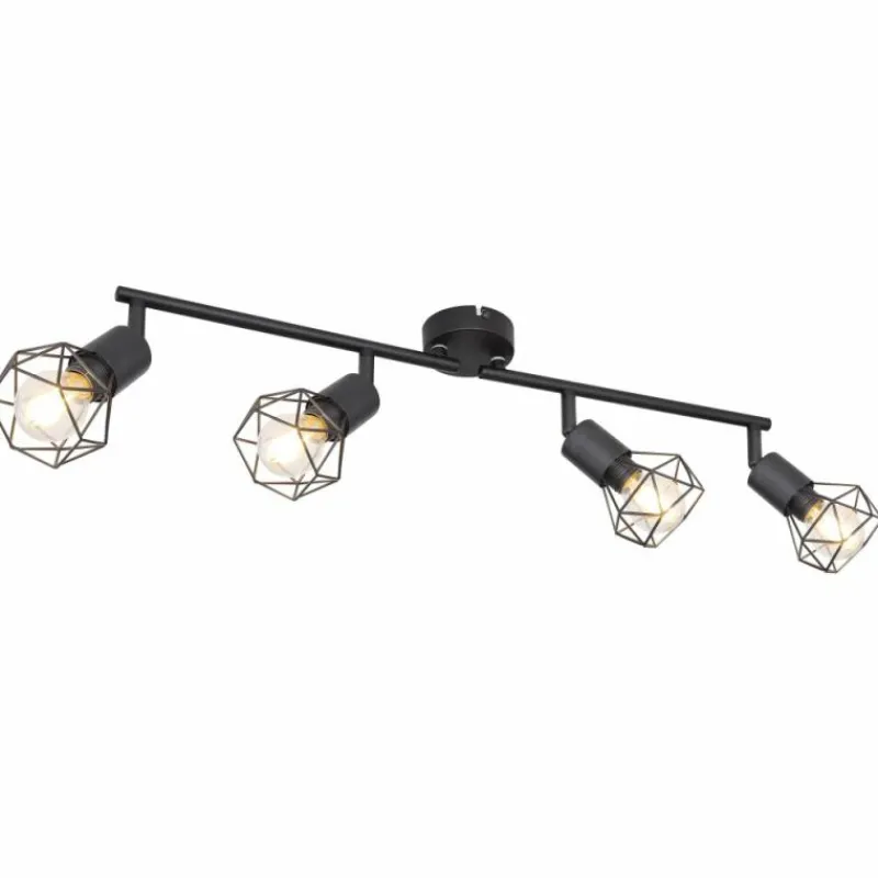 Luminaires Globo Lighting Spot Globo XARA I Noir, 4 lumières* Spots Et Projecteurs
