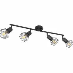 Luminaires Globo Lighting Spot Globo XARA I Noir, 4 lumières* Spots Et Projecteurs