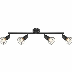 Luminaires Globo Lighting Spot Globo XARA I Noir, 4 lumières* Spots Et Projecteurs