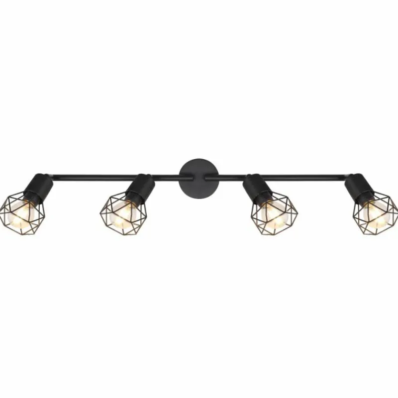 Luminaires Globo Lighting Spot Globo XARA I Noir, 4 lumières* Spots Et Projecteurs