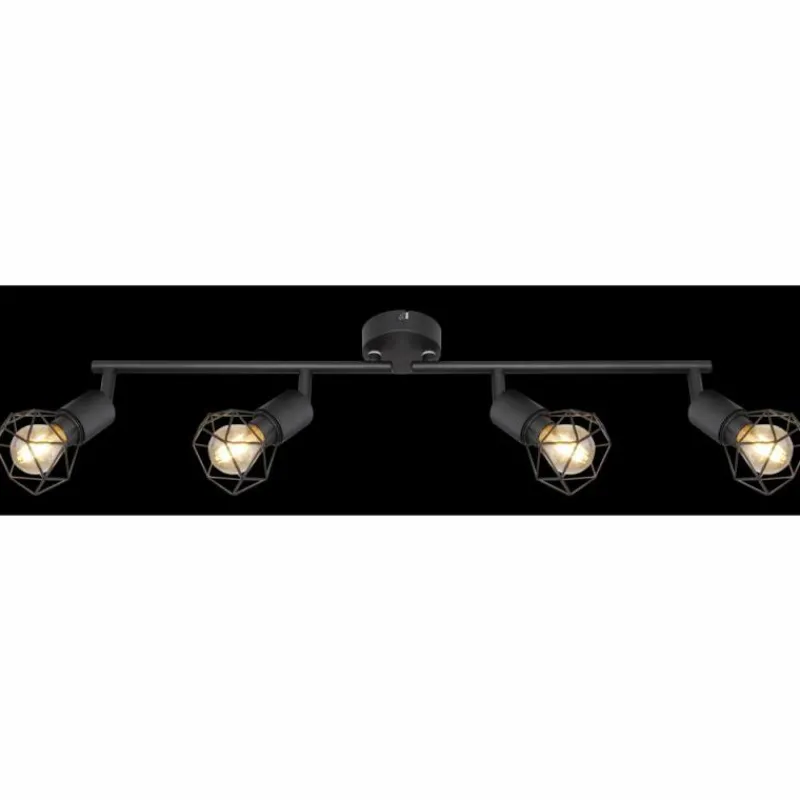 Luminaires Globo Lighting Spot Globo XARA I Noir, 4 lumières* Spots Et Projecteurs