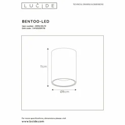 Luminaires Lucide Spot Lucide BENTOO LED Blanc, 1 lumière* Downlights