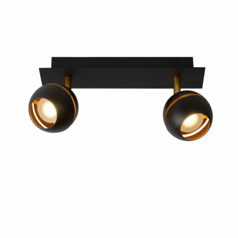 Luminaires Scandinaves-Luminaires Lucide Spot Lucide BINARI LED Noir, 2 lumières