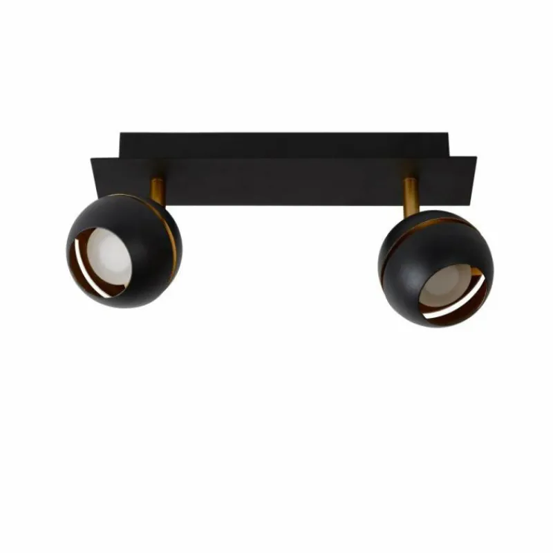 Luminaires Scandinaves-Luminaires Lucide Spot Lucide BINARI LED Noir, 2 lumières