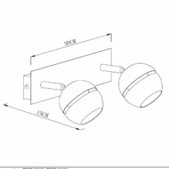 Luminaires Scandinaves-Luminaires Lucide Spot Lucide BINARI LED Noir, 2 lumières