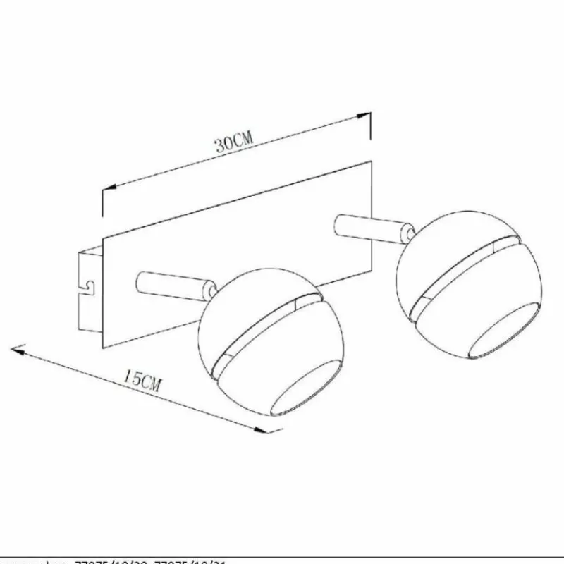 Luminaires Scandinaves-Luminaires Lucide Spot Lucide BINARI LED Noir, 2 lumières