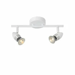 Luminaires Rustiques-Luminaires Lucide Spot Lucide CARO Blanc, 2 lumières