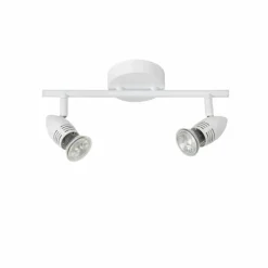 Luminaires Rustiques-Luminaires Lucide Spot Lucide CARO Blanc, 2 lumières