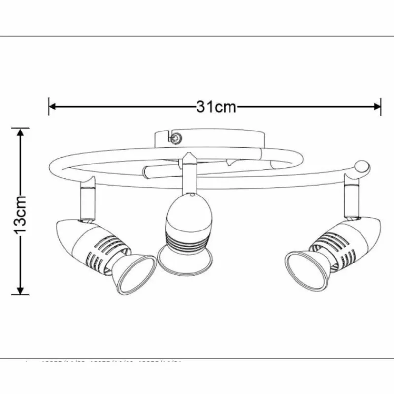 Luminaires Rustiques-Luminaires Lucide Spot Lucide CARO Blanc, 3 lumières