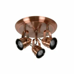 Lampes Industrielles-Luminaires Lucide Spot Lucide CIGAL Cuivre, 3 lumières