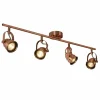 Lampes Industrielles-Luminaires Lucide Spot Lucide CIGAL Cuivre, 4 lumières