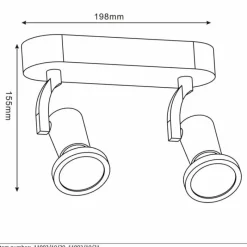 Lampes Industrielles-Luminaires Lucide Spot Lucide JASTER Blanc, 2 lumières
