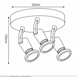 Lampes Industrielles-Luminaires Lucide Spot Lucide JASTER Blanc, 3 lumières