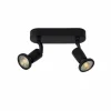 Lampes Industrielles-Luminaires Lucide Spot Lucide JASTER Noir, 2 lumières