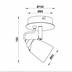 Luminaires Scandinaves-Luminaires Lucide Spot Lucide RIDE Cuivre, 1 lumière