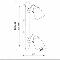 Luminaires Scandinaves-Luminaires Lucide Spot Lucide RIDE Cuivre, 2 lumières