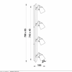 Luminaires Scandinaves-Luminaires Lucide Spot Lucide RIDE Cuivre, 4 lumières