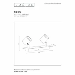 Lampes Industrielles-Luminaires Lucide Spot Lucide RILOU Blanc, 2 lumières