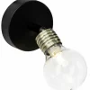 Luminaires Brilliant Spot mural Brilliant Bulb Laiton, Noir, 1 lumière