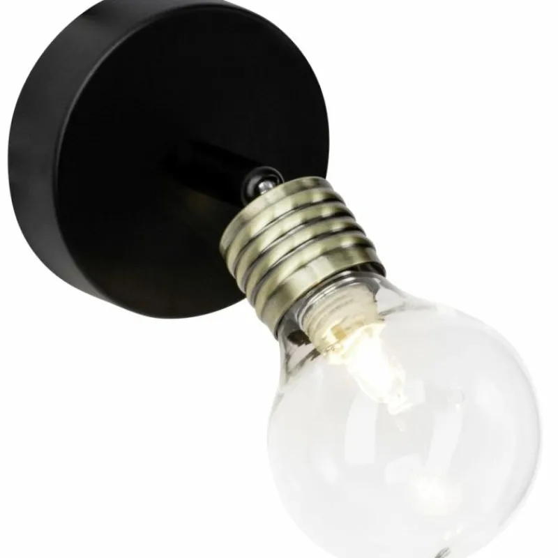 Luminaires Brilliant Spot mural Brilliant Bulb Laiton, Noir, 1 lumière