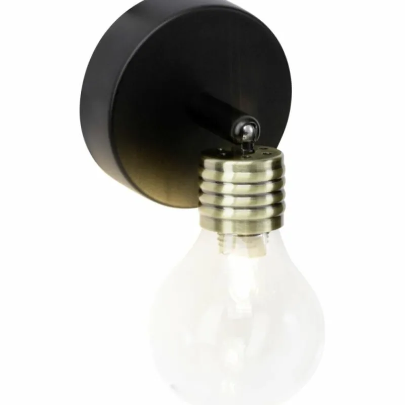 Luminaires Brilliant Spot mural Brilliant Bulb Laiton, Noir, 1 lumière