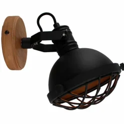 Lampes En Bois-Luminaires Brilliant Spot mural Brilliant Emma Brun, Noir, 1 lumière