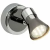 Luminaires Brilliant Spot mural Brilliant Jupp LED Chrome, Noir, 1 lumière* Éclairage Led