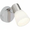 Luminaires Brilliant Spot mural Brilliant Leuchten Janna Chrome, Blanc, 1 lumière