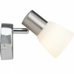 Luminaires Brilliant Spot mural Brilliant Leuchten Janna Chrome, Blanc, 1 lumière