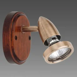 Lampes En Bois-Luminaires Brilliant Spot mural Brilliant Madeira Bois foncé, 1 lumière