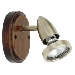 Lampes En Bois-Luminaires Brilliant Spot mural Brilliant Madeira Bois foncé, 1 lumière