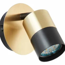 Luminaires Brilliant Spot mural Brilliant Maribel Laiton, Noir, 1 lumière* Spots Et Projecteurs