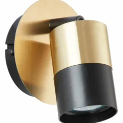 Luminaires Brilliant Spot mural Brilliant Maribel Laiton, Noir, 1 lumière* Spots Et Projecteurs