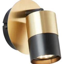 Luminaires Brilliant Spot mural Brilliant Maribel Laiton, Noir, 1 lumière* Spots Et Projecteurs