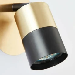 Luminaires Brilliant Spot mural Brilliant Maribel Laiton, Noir, 1 lumière* Spots Et Projecteurs