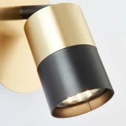 Luminaires Brilliant Spot mural Brilliant Maribel Laiton, Noir, 1 lumière* Spots Et Projecteurs