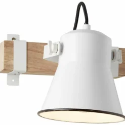 Luminaires Rustiques-Luminaires Brilliant Spot mural Brilliant Plow Bois foncé, Blanc, 1 lumière