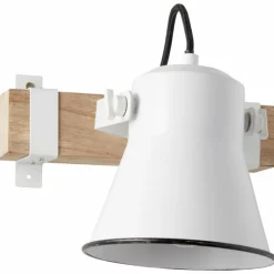 Luminaires Rustiques-Luminaires Brilliant Spot mural Brilliant Plow Bois foncé, Blanc, 1 lumière