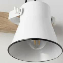 Luminaires Rustiques-Luminaires Brilliant Spot mural Brilliant Plow Bois foncé, Blanc, 1 lumière