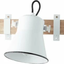 Luminaires Rustiques-Luminaires Brilliant Spot mural Brilliant Plow Bois foncé, Blanc, 1 lumière