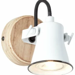 Luminaires Rustiques-Luminaires Brilliant Spot mural Brilliant Seed Bois foncé, Blanc, 1 lumière