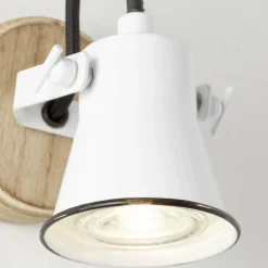 Luminaires Rustiques-Luminaires Brilliant Spot mural Brilliant Seed Bois foncé, Blanc, 1 lumière
