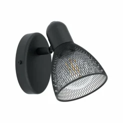 Luminaires Eglo Spot mural EGLO CAROVIGNO Noir, 1 lumière* Spots Et Projecteurs