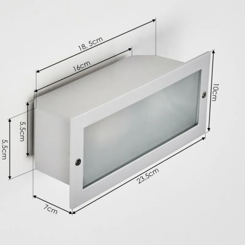 hofstein Spot mural encastré Peria Blanc, 1 lumière