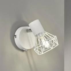 Luminaires Fischer & Honsel Spot mural Fischer & Honsel Ran Nickel mat, 1 lumière* Spots Et Projecteurs