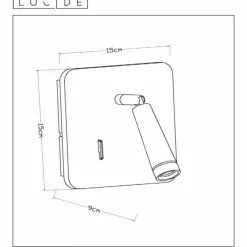 Lampes En Bois-Luminaires Lucide Spot mural Lucide OREGON LED Blanc, 1 lumière