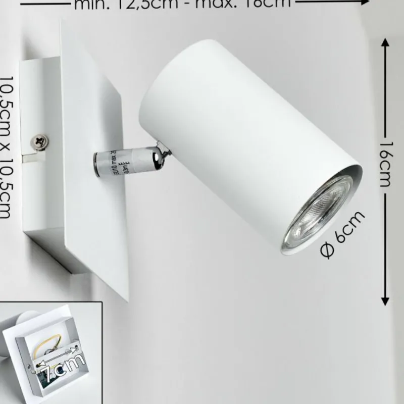 hofstein Spot mural Zuoz Blanc, 1 lumière